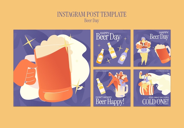 Beer dag viering instagram posts