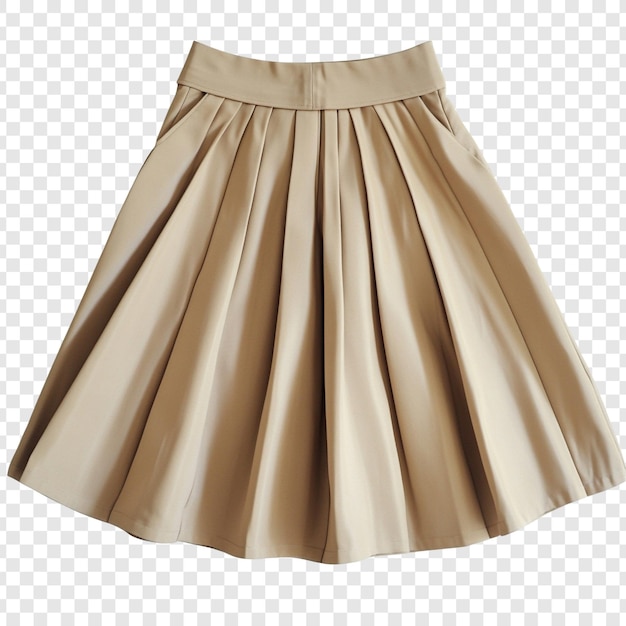 Beige plisado Midi falda elegante y elegante