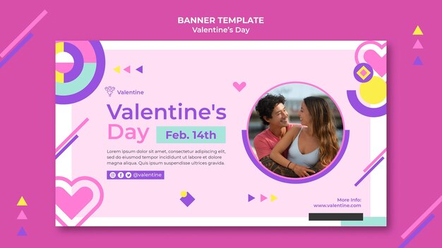 Bel modello di banner di San Valentino