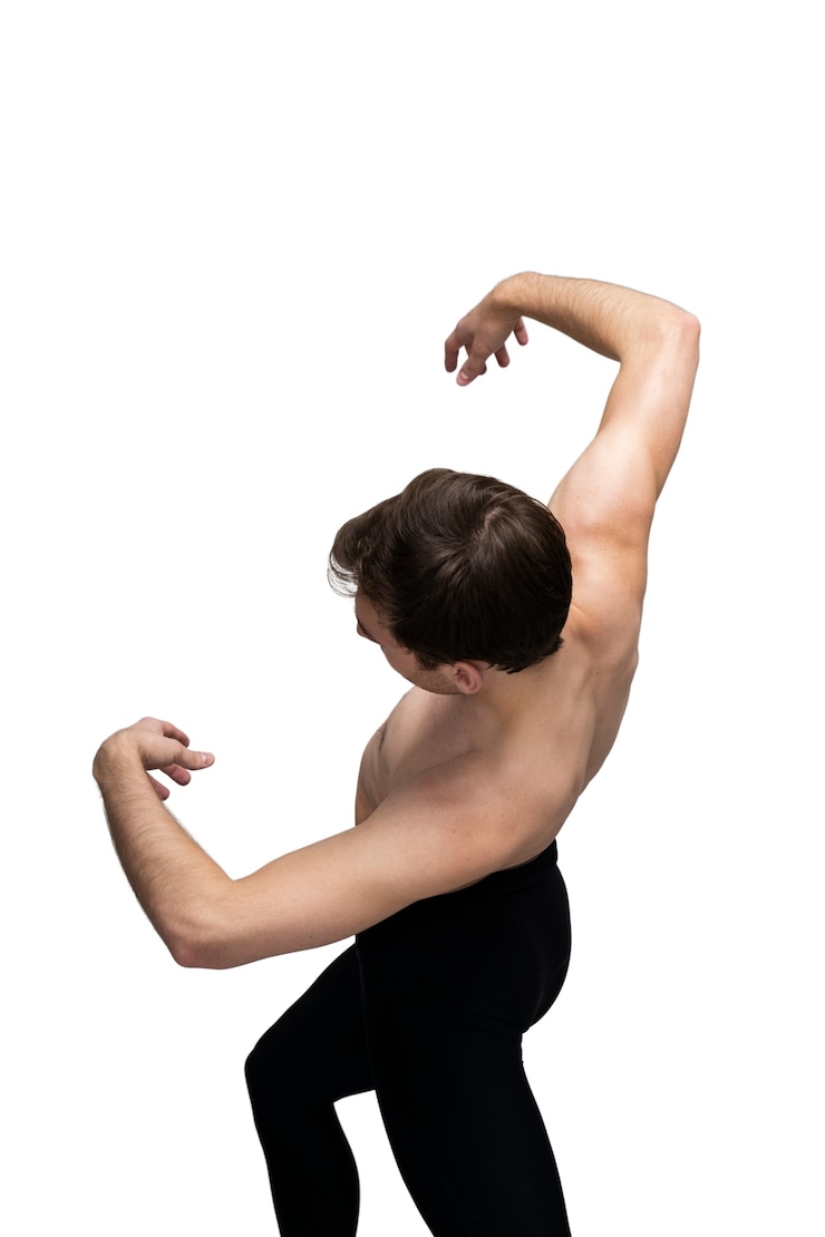 PSD gratuito bella ballerina che fa coreografia