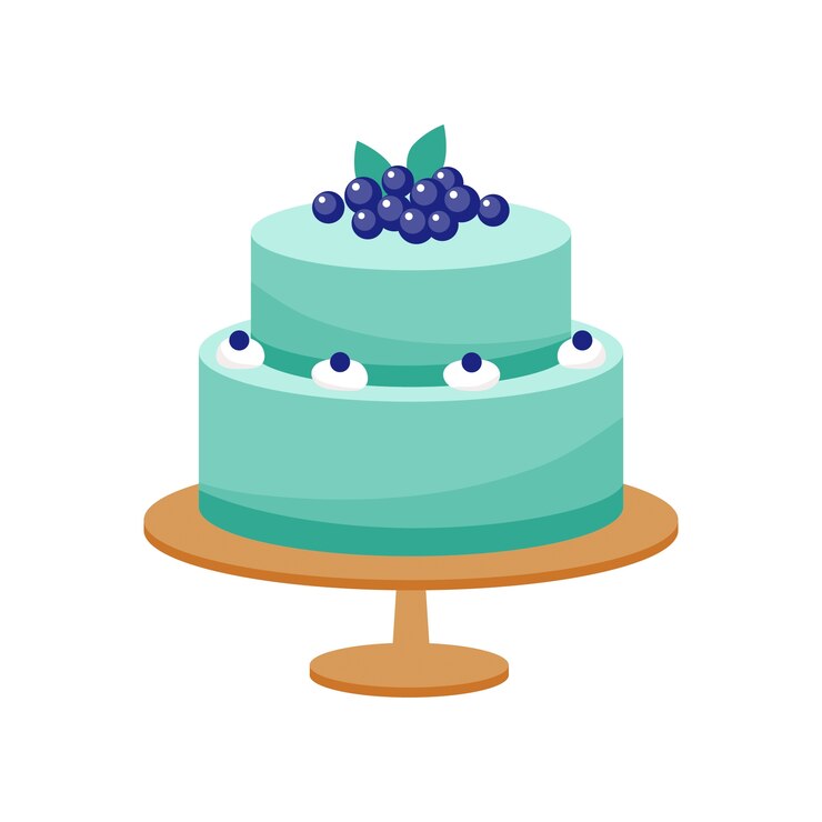 PSD gratuito bella torta blu isolata