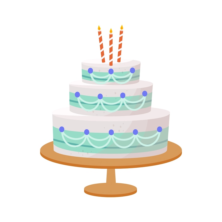 PSD gratuito bella torta blu isolata