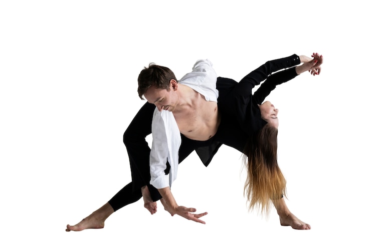 PSD gratuito belle ballerine che fanno coreografie