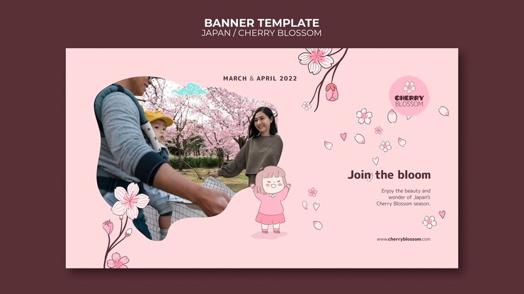 PSD gratuito bellissimo modello di banner giappone