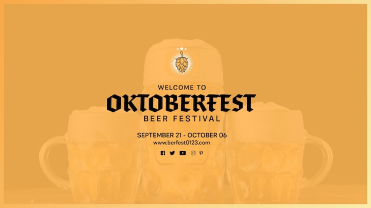 PSD gratuito benvenuti nel modello di festa più oktoberfest