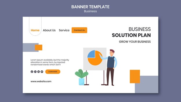 Bestemmingspagina voor bedrijf met creatief businessplan
