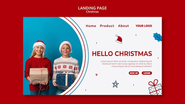 Gratis PSD bestemmingspagina voor kerstmis