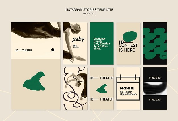 Beweging instagram verhalen sjabloon