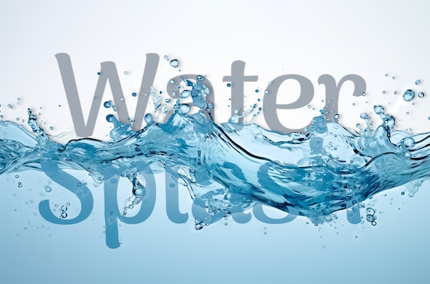 Gratis PSD bewerkbaar water splash text effect