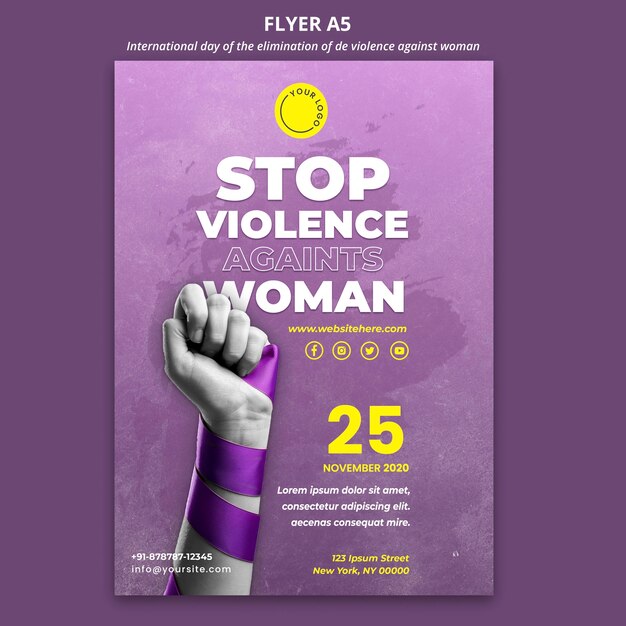 Bewustwording van geweld tegen vrouwen flyer