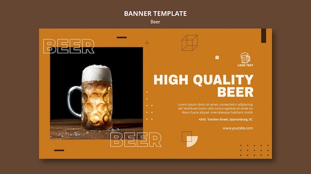 Gratis PSD bier concept sjabloon voor spandoek