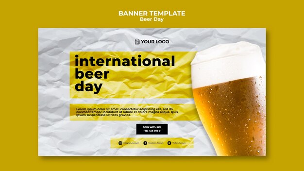 Bier dag banner sjabloon concept