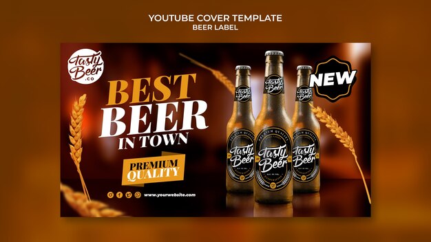 Bier label sjabloonontwerp