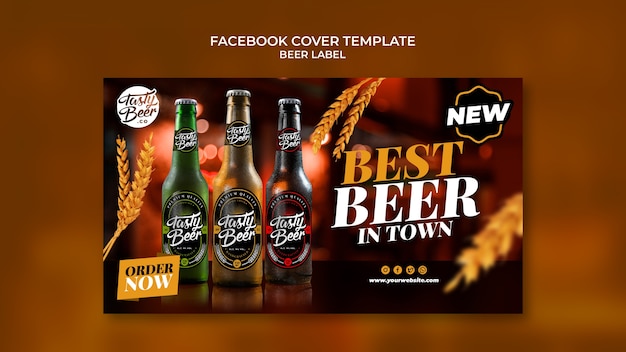 Gratis PSD bier label sjabloonontwerp