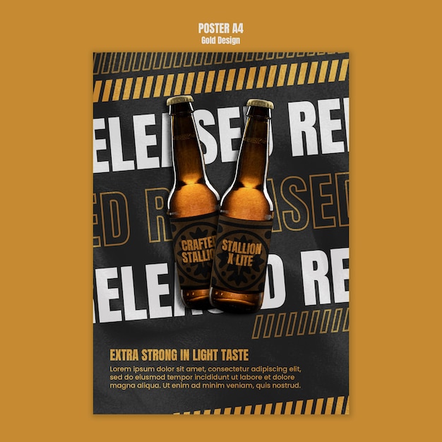 Gratis PSD bierfestival poster sjabloon