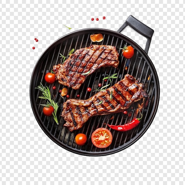 Bifurco a la parrilla Perfección Bifurcos jugosos y sabrosos en una parrilla caliente