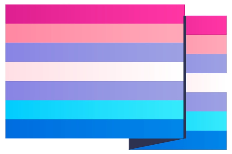 PSD Gratis bigender pride flag illustration isolated