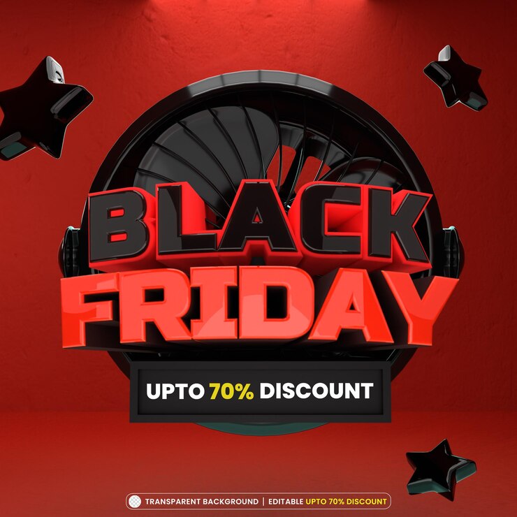 PSD Gratis black friday 3d text effect post design template