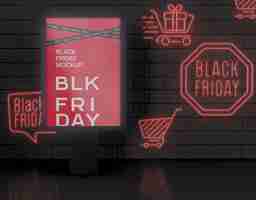 Gratis PSD black friday-bannermodel