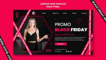 Gratis PSD black friday-bestemmingspagina-sjabloon