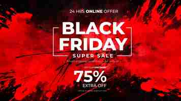 Gratis PSD black friday discount banner achtergrond