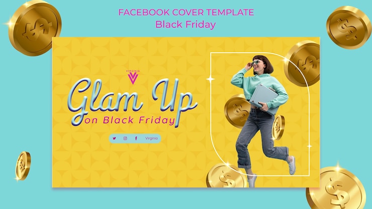 PSD Gratis black friday facebook cover template