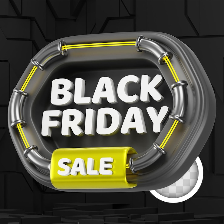 Gratis PSD black friday flash-verkooplabel