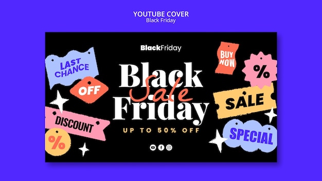 Black friday-promoties youtube-omslag