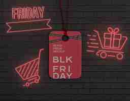 Gratis PSD black friday-reclame op het hangen van tagmodel