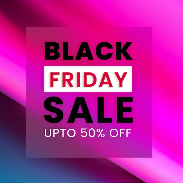 Gratis PSD black friday sale banner in pink amp black voor sociale media en zakelijke doeleinden