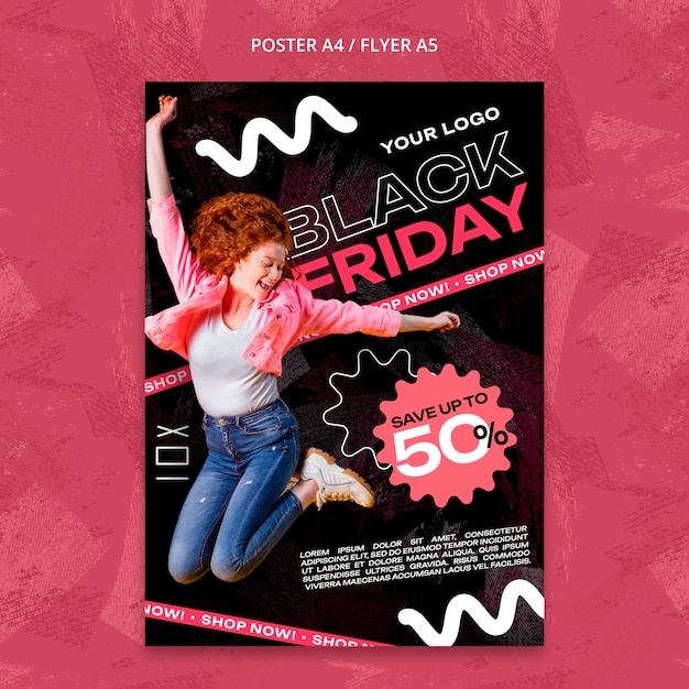 Gratis PSD black friday sjabloonontwerp