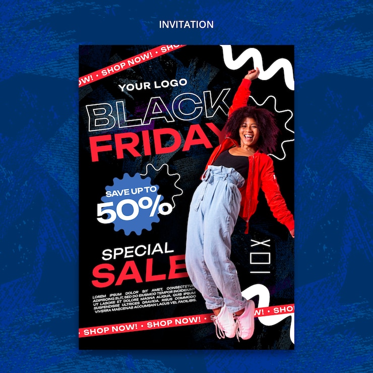 Gratis PSD black friday sjabloonontwerp