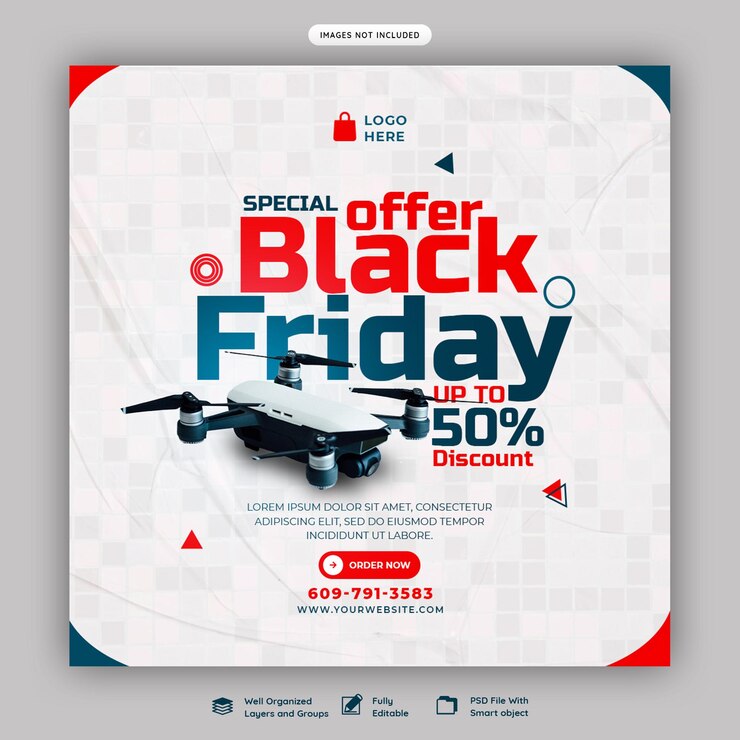 PSD gratuito black friday super sale social media banner template