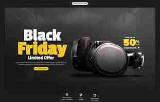 Gratis PSD black friday super sale webbanner sjabloon