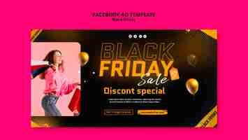 Gratis PSD black friday-uitverkoop facebook-sjabloon