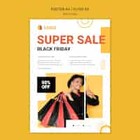 Gratis PSD black friday verkoop poster sjabloon