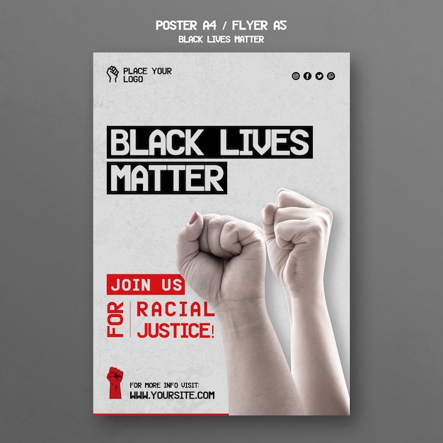 Black lives matter poster sjabloon