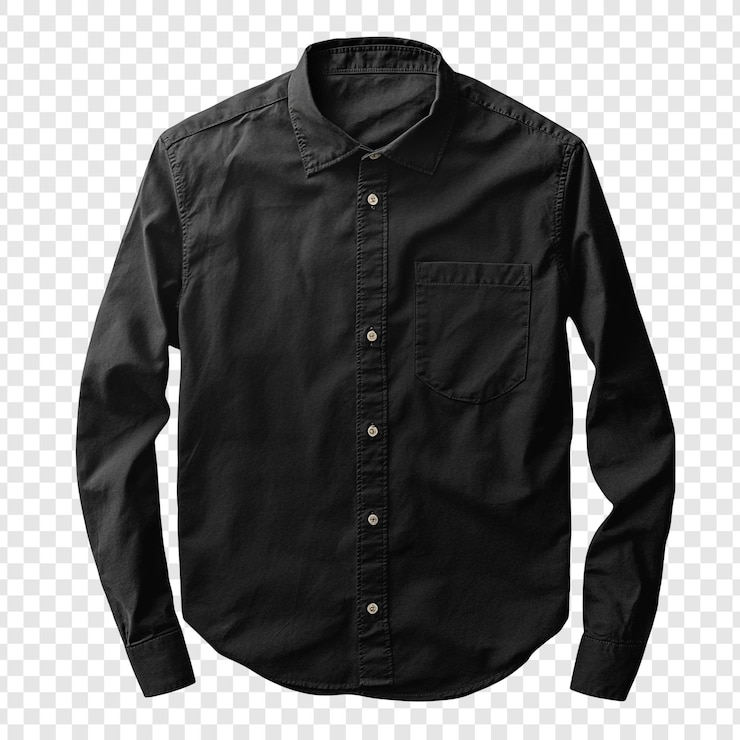 PSD Gratis black long sleeve buttondown shirt