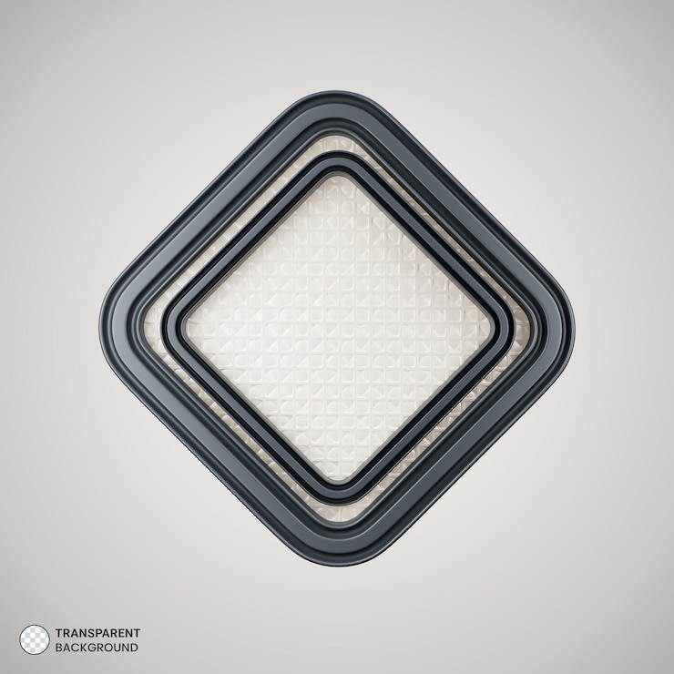 PSD Gratis black ribbon shape coupon icon isolated 3d render illustration