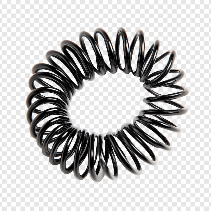 Gratis PSD black spiral coil een 3d-gerenderde afbeelding