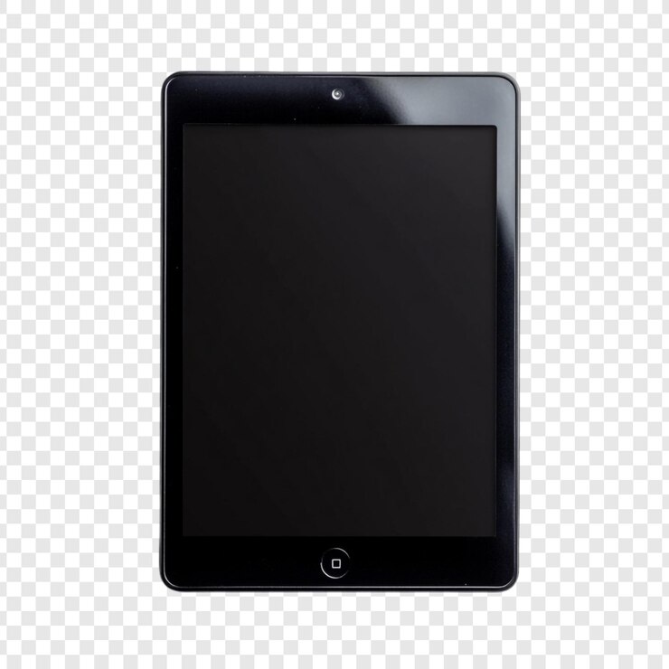 PSD Gratis black tablet computer on transparent background