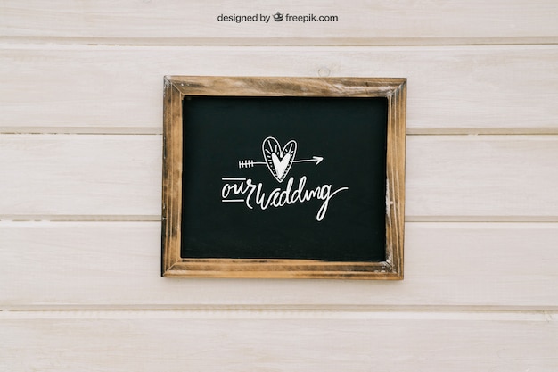 Blackboard with mock up design