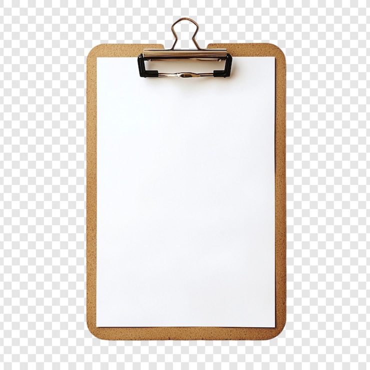 PSD Gratis blank clipboard mockup perfect for notetaking listmaking or message display