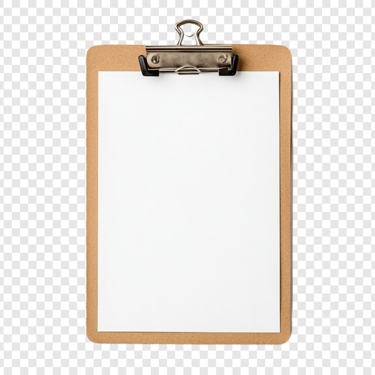 Gratis PSD blank clipboard mockup perfect voor het maken van aantekeningen, herinneringen en organisatie