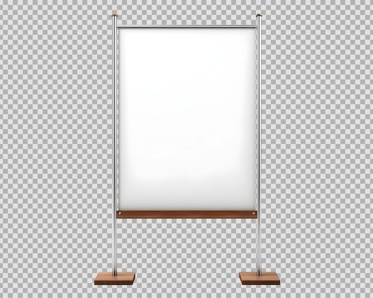 PSD Gratis blank sidewalk advertising stand isolated on background