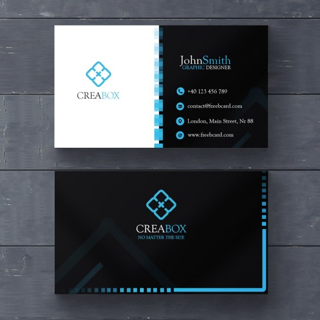 Gratis PSD blauw minimale visitekaartje sjabloon