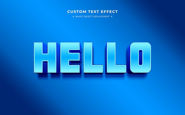 blauw vet 3D-tekststijleffect