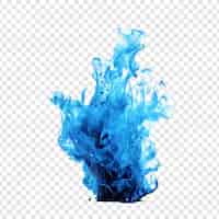 Gratis PSD blauw vuur geïsoleerd op transparante achtergrond