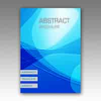 Gratis PSD blauwe abstracte brochure design