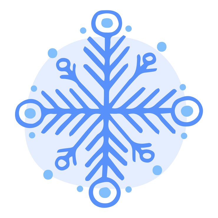 Gratis PSD blauwe sneeuwvlokken geïsoleerd